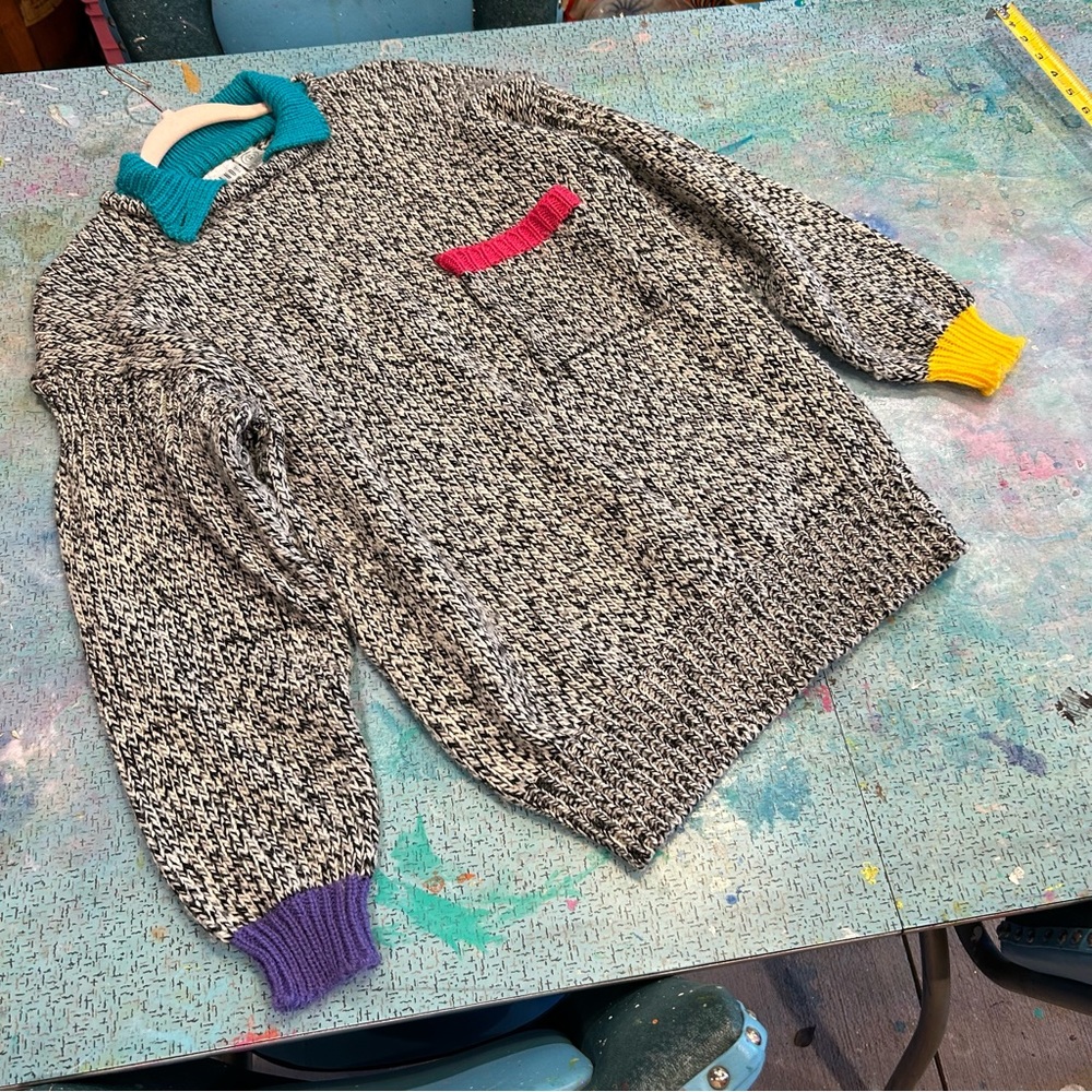 80s Color Block Sweater